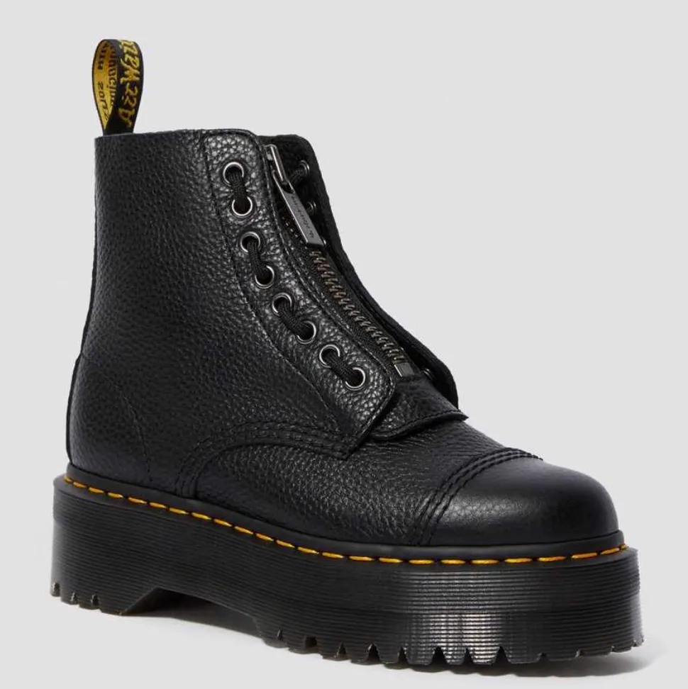 Dr Marten - Sinclair Leather Platform Boots - Black
