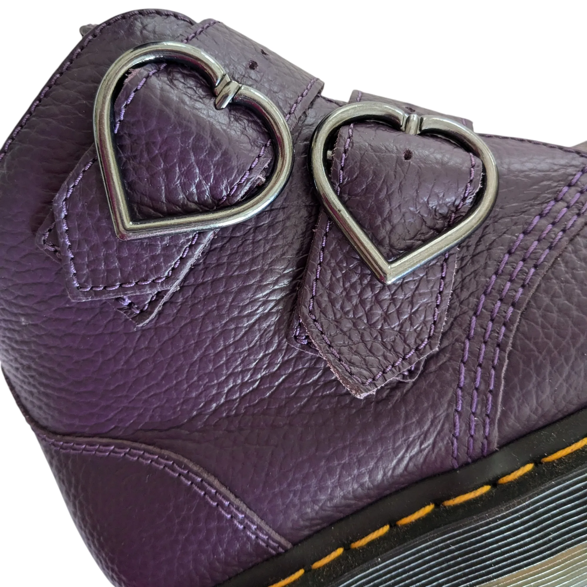 Dr Martens Devon Heart Boots Purple Size 7