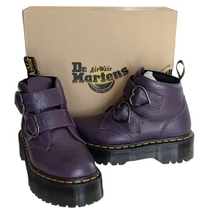 Dr Martens Devon Heart Boots Purple Size 7