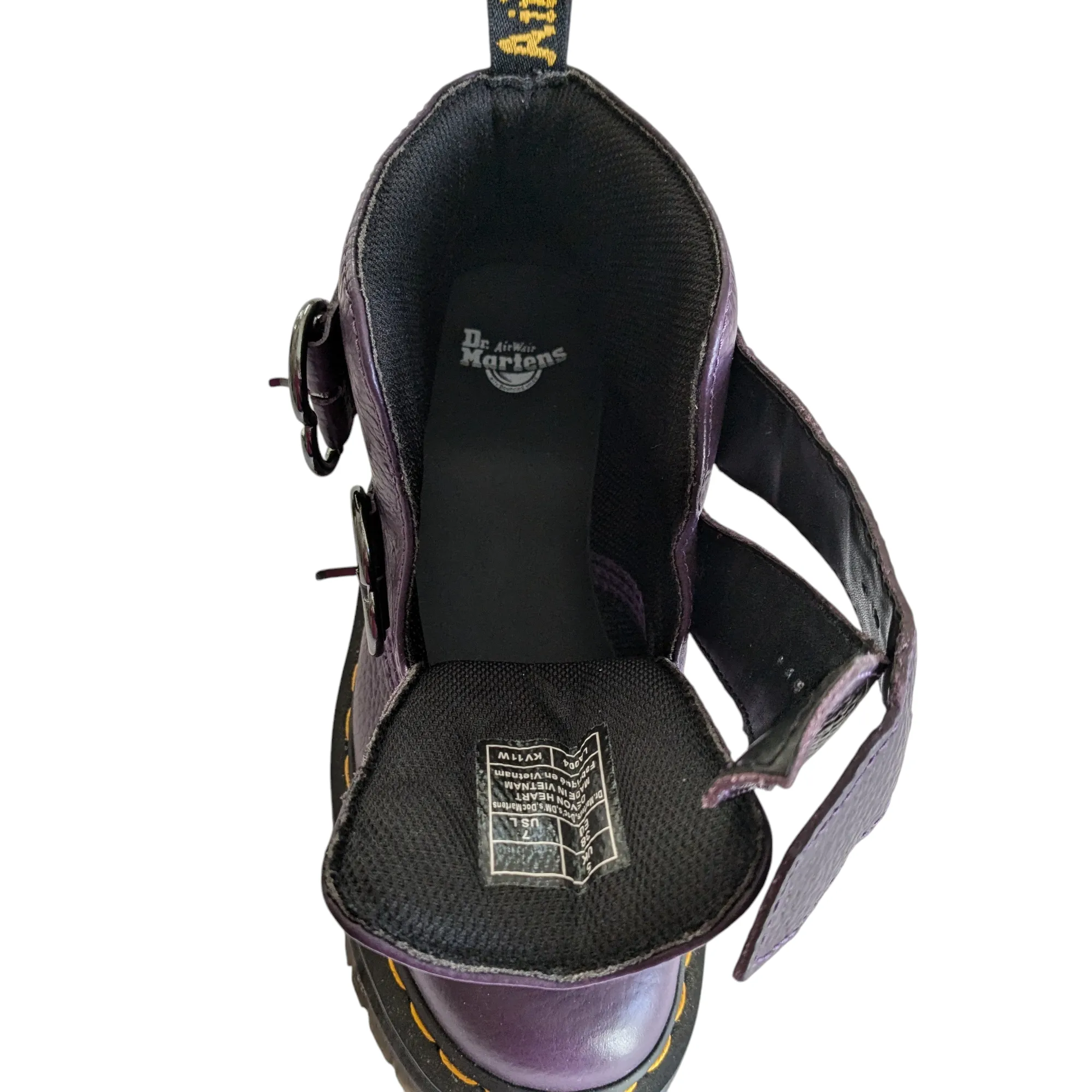 Dr Martens Devon Heart Boots Purple Size 7