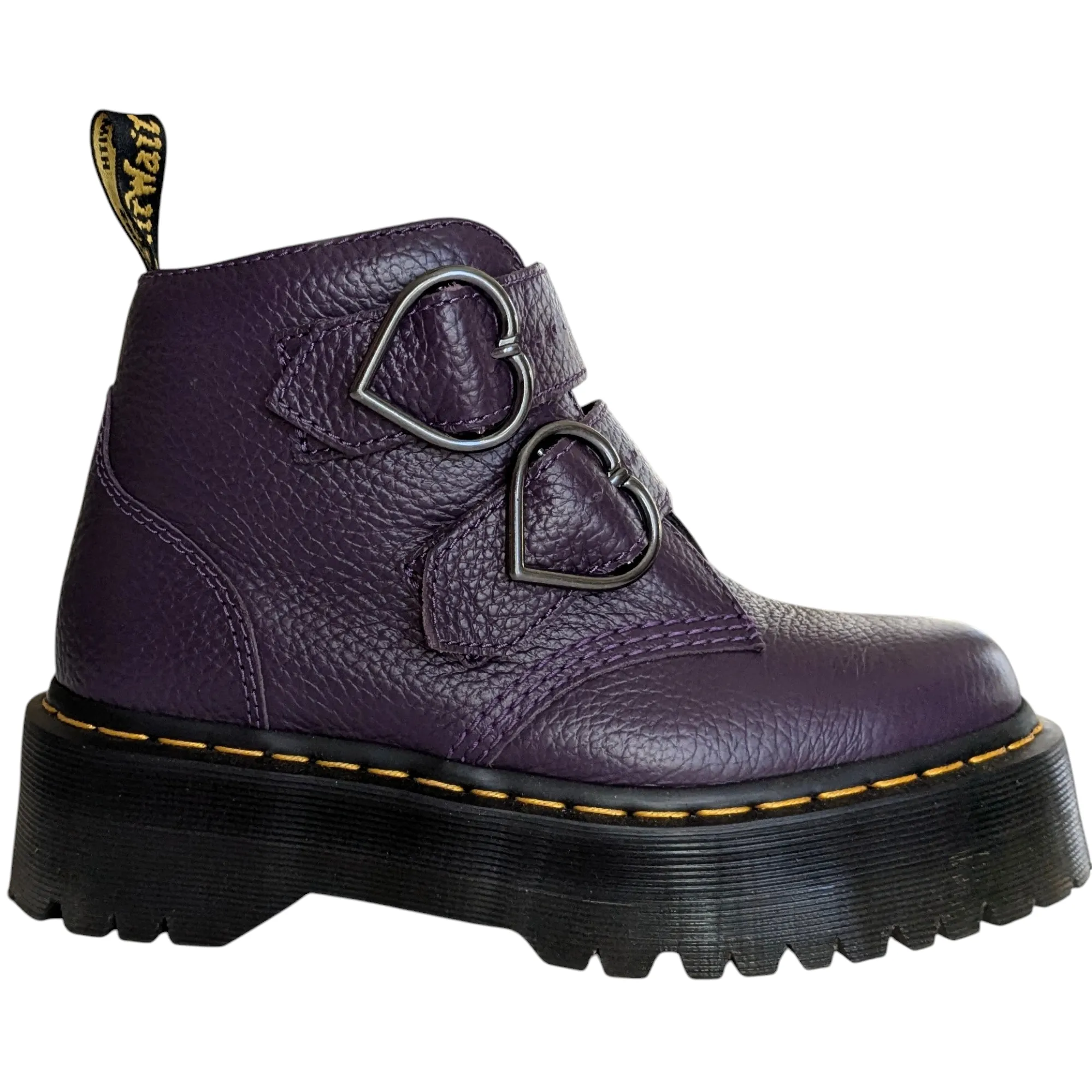 Dr Martens Devon Heart Boots Purple Size 7