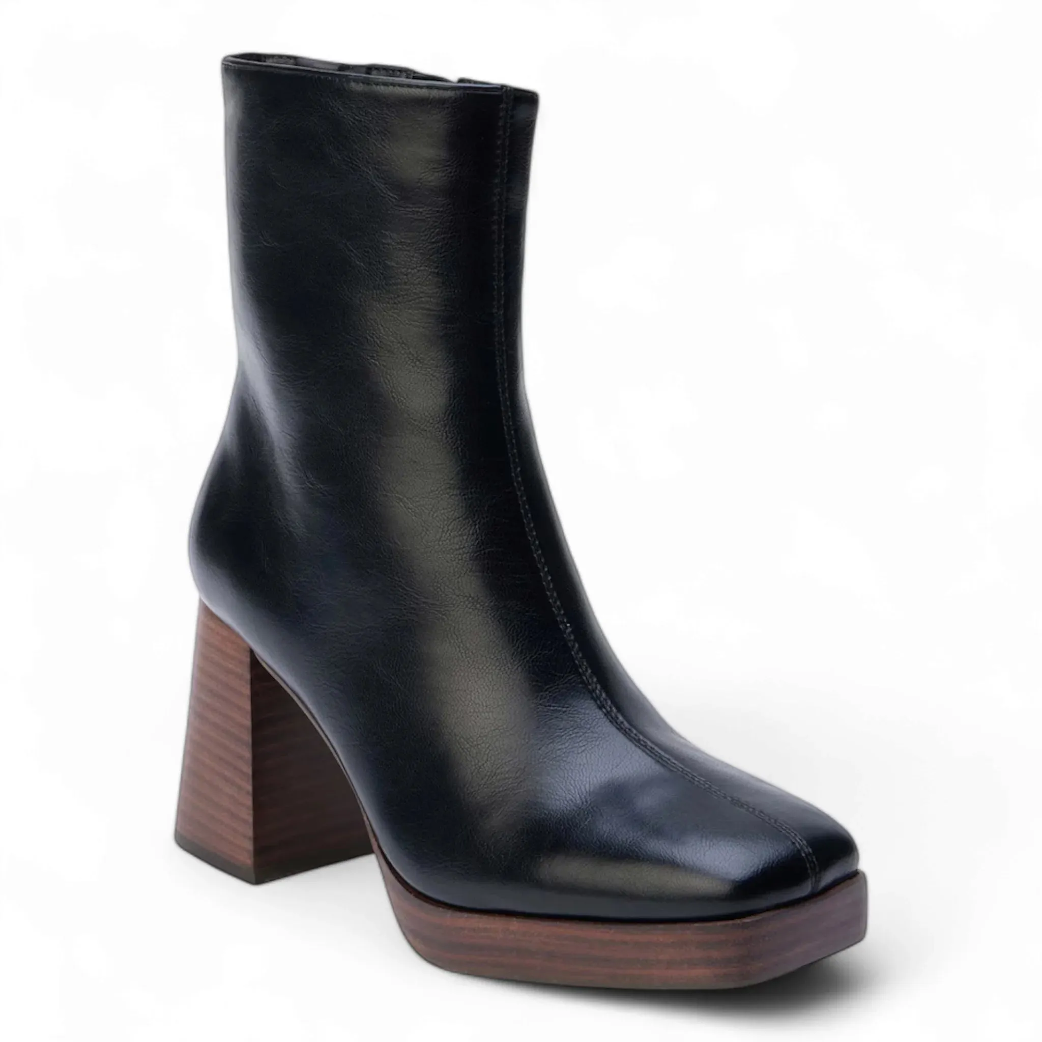 Duke Squared Toe Platform Ankle Boot