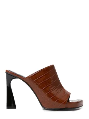 Elsa Heeled Mules (Brown)