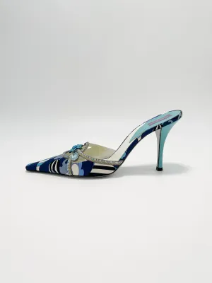 Emilio Pucci Satin Embellished Mule
