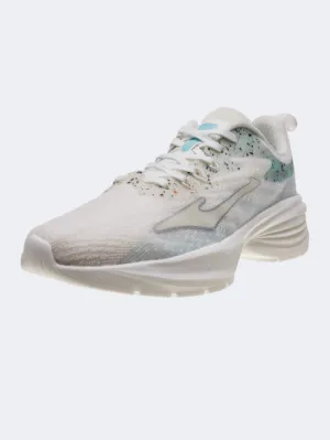 Erke Cushioning Women Running Shoes White/Blue