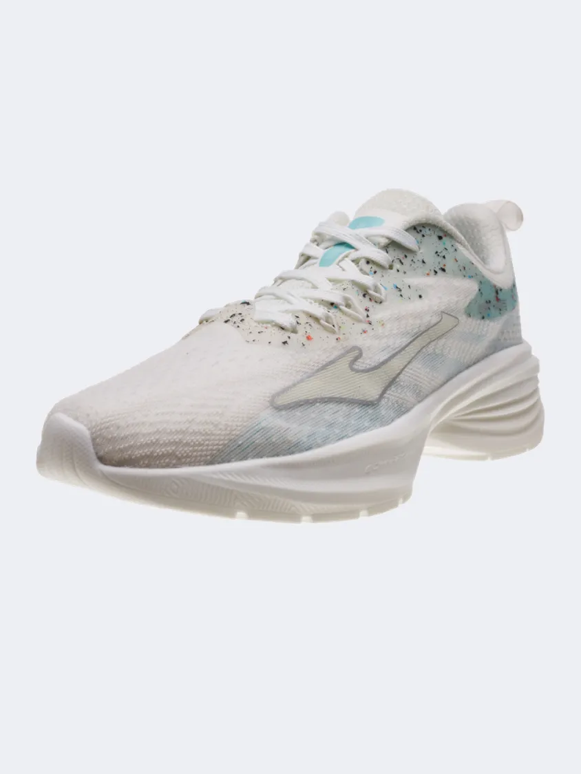 Erke Cushioning Women Running Shoes White/Blue
