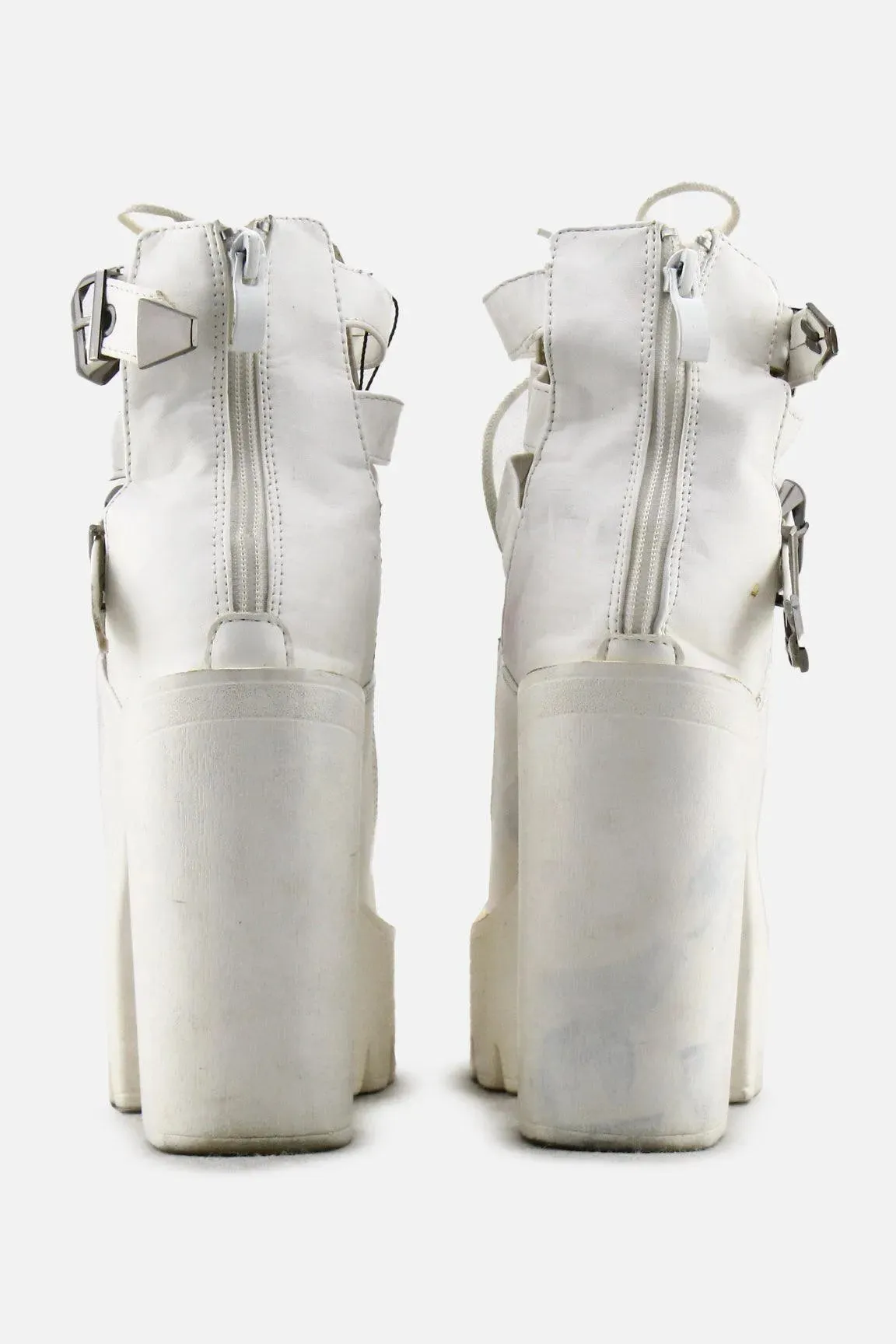 European Brand Laces Buckle Straps Platform Boots | 100% Authentic Leather