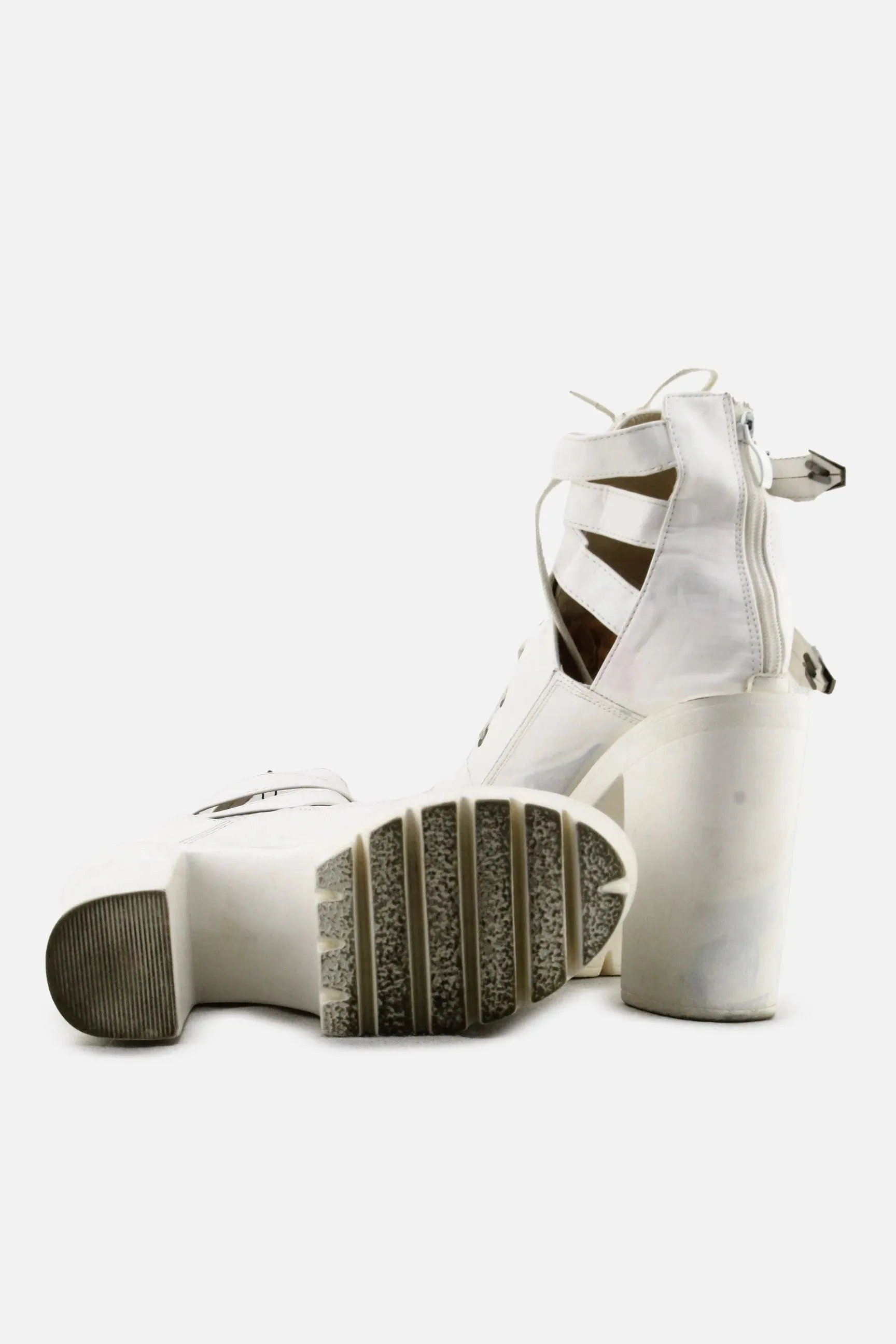 European Brand Laces Buckle Straps Platform Boots | 100% Authentic Leather