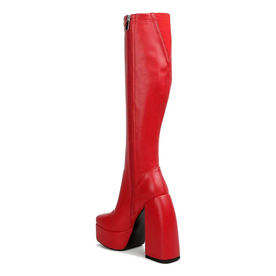 Fanning High Platform Block Heeled Long Boots