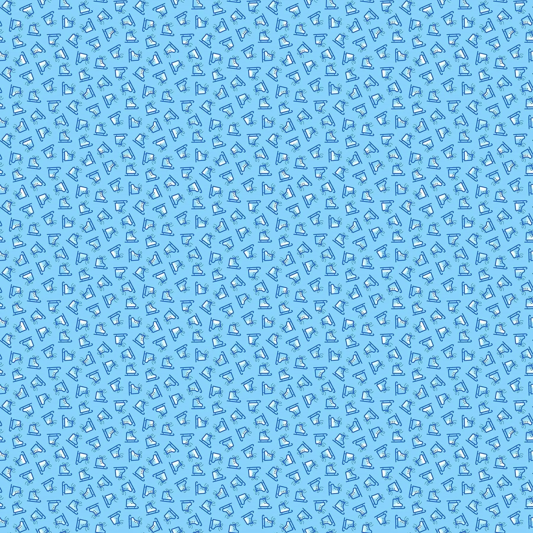 Feelin' Frosty Flannel F10304-43 Blue Tossed Skates - Fat Quarter