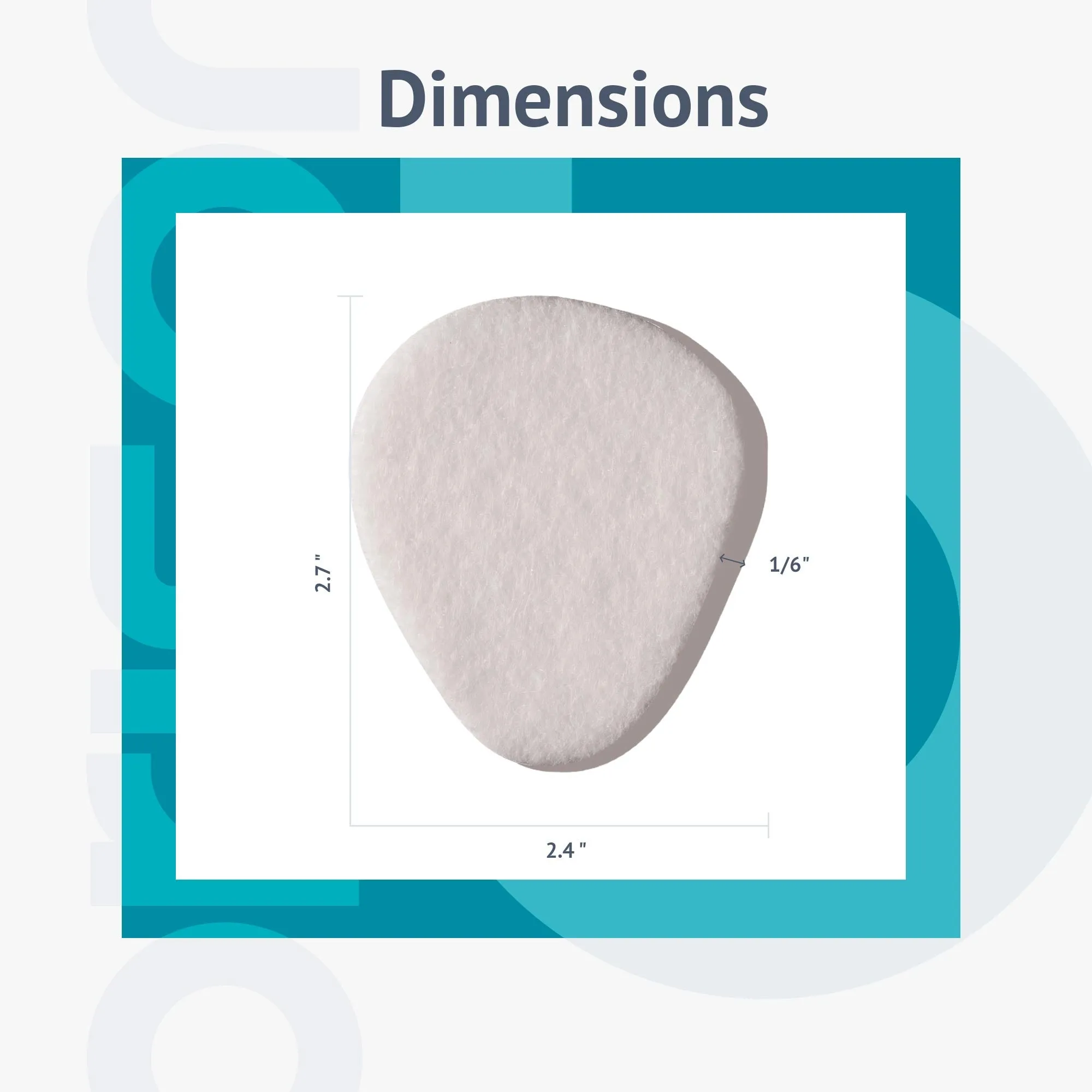 Felt Foot Pads 1/6" Thick [2pcs]