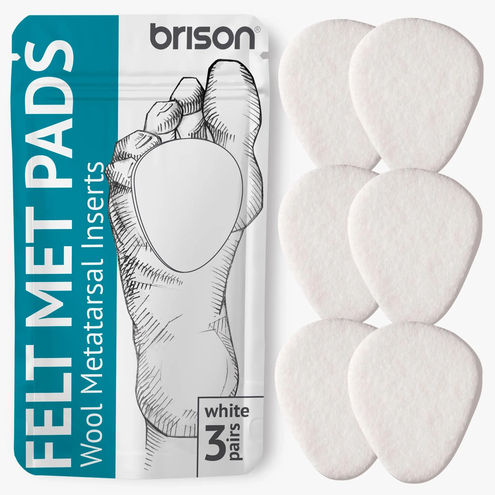Felt Foot Pads 1/6" Thick [2pcs]
