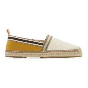 Fendi White and Yellow Canvas Espadrilles