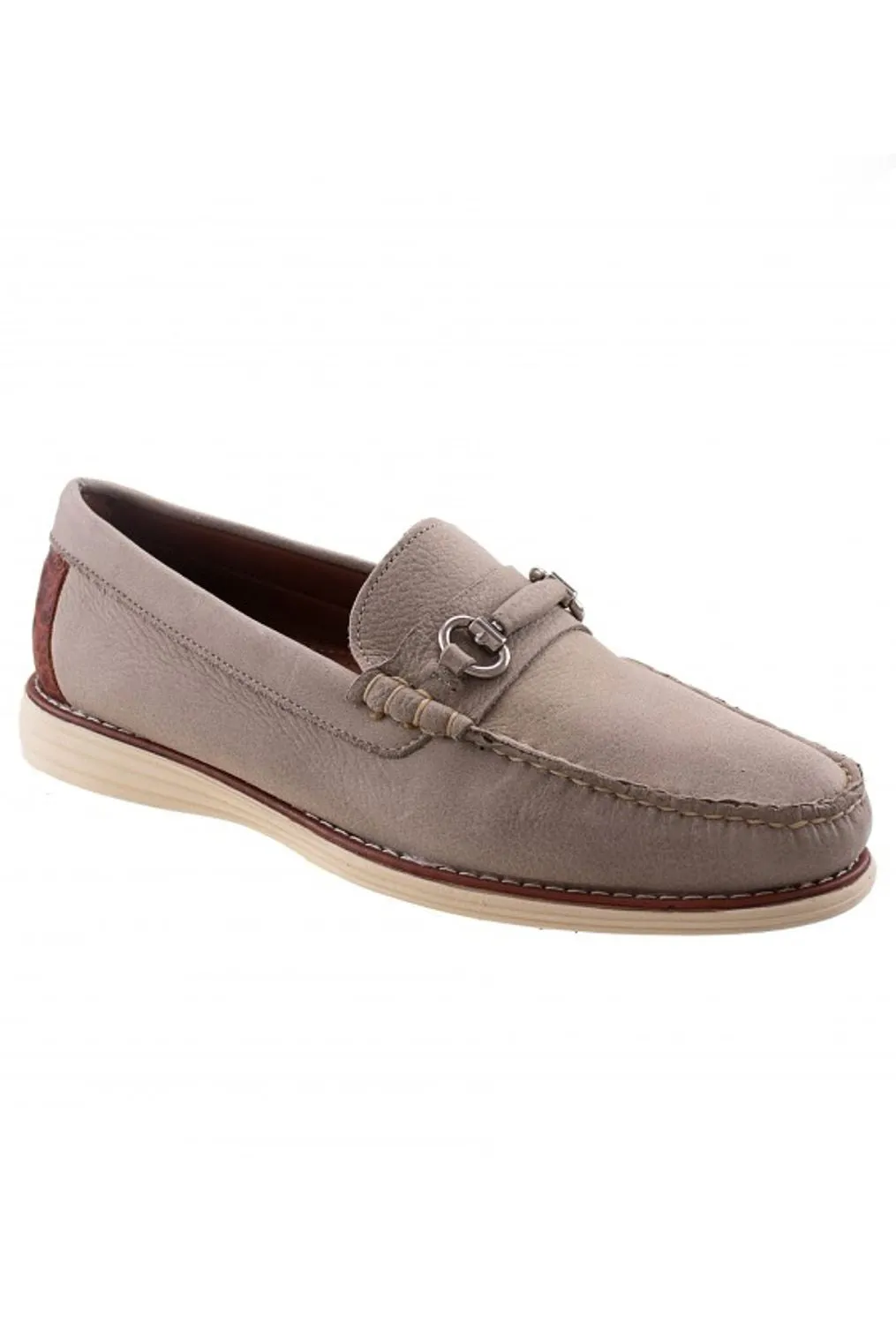 Freeport Interchangeable 'Bridge Bits' Hybrid Loafer in Grey Tumbled Calfskin Leather by T.B. Phelps