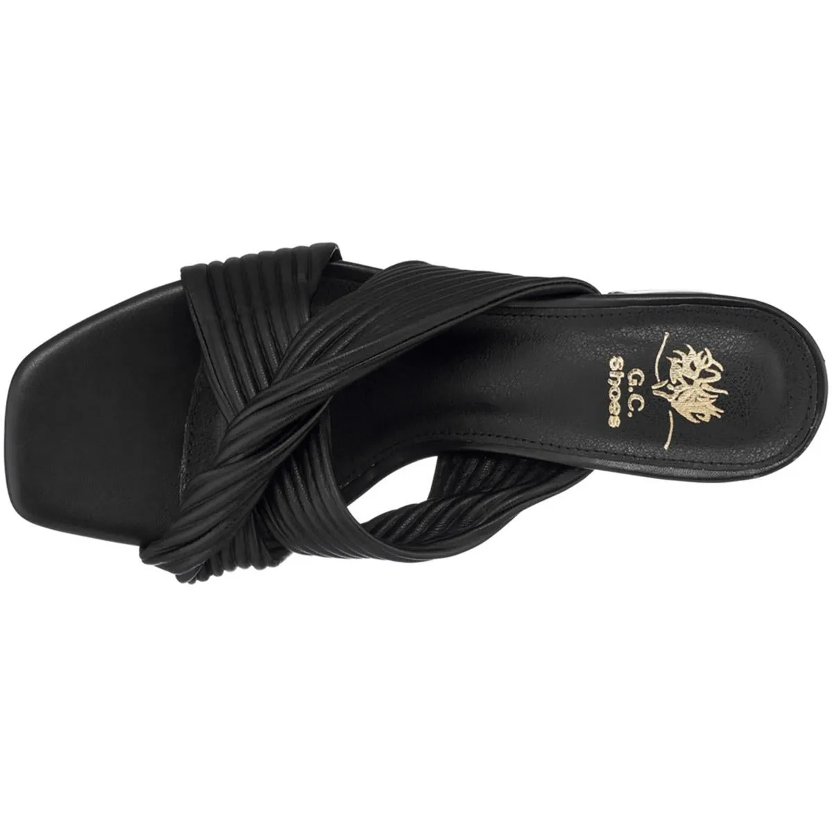 GC Shoes Womens DARA Faux Leather Mule Sandals