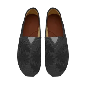 Gothic Black Flowers Casual Shoes