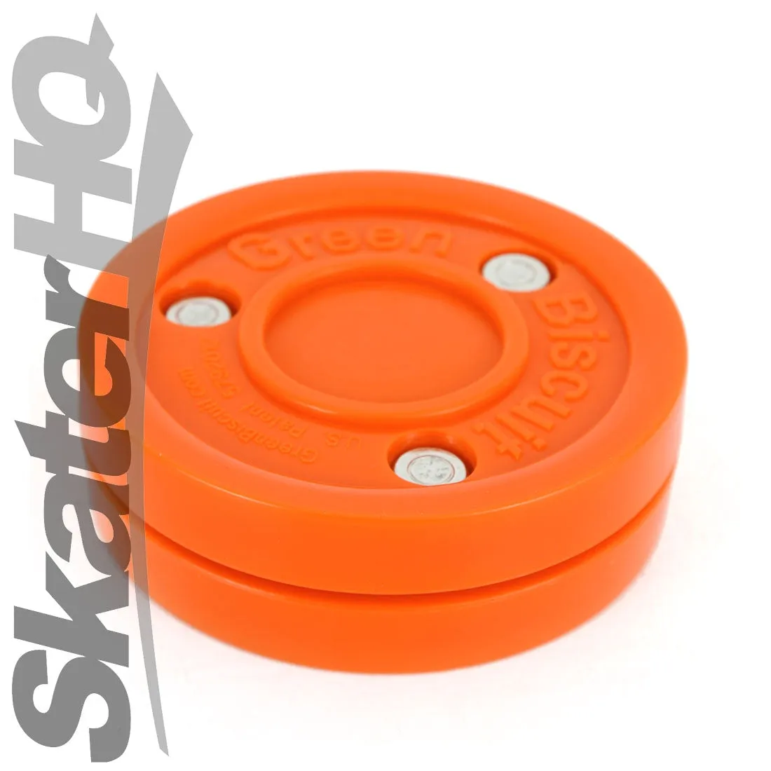 Green Biscuit Hockey Puck - Orange