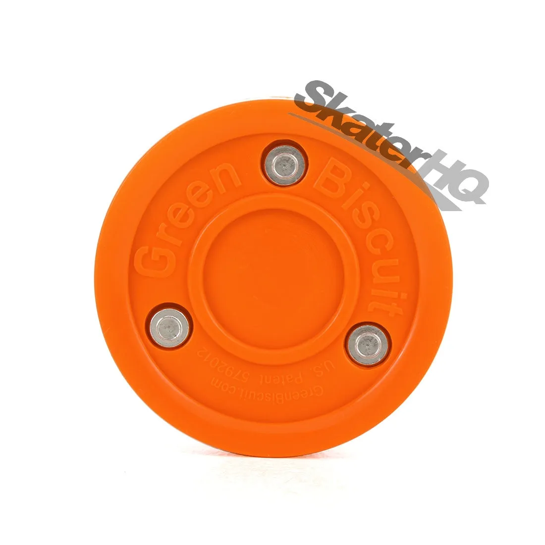 Green Biscuit Hockey Puck - Orange