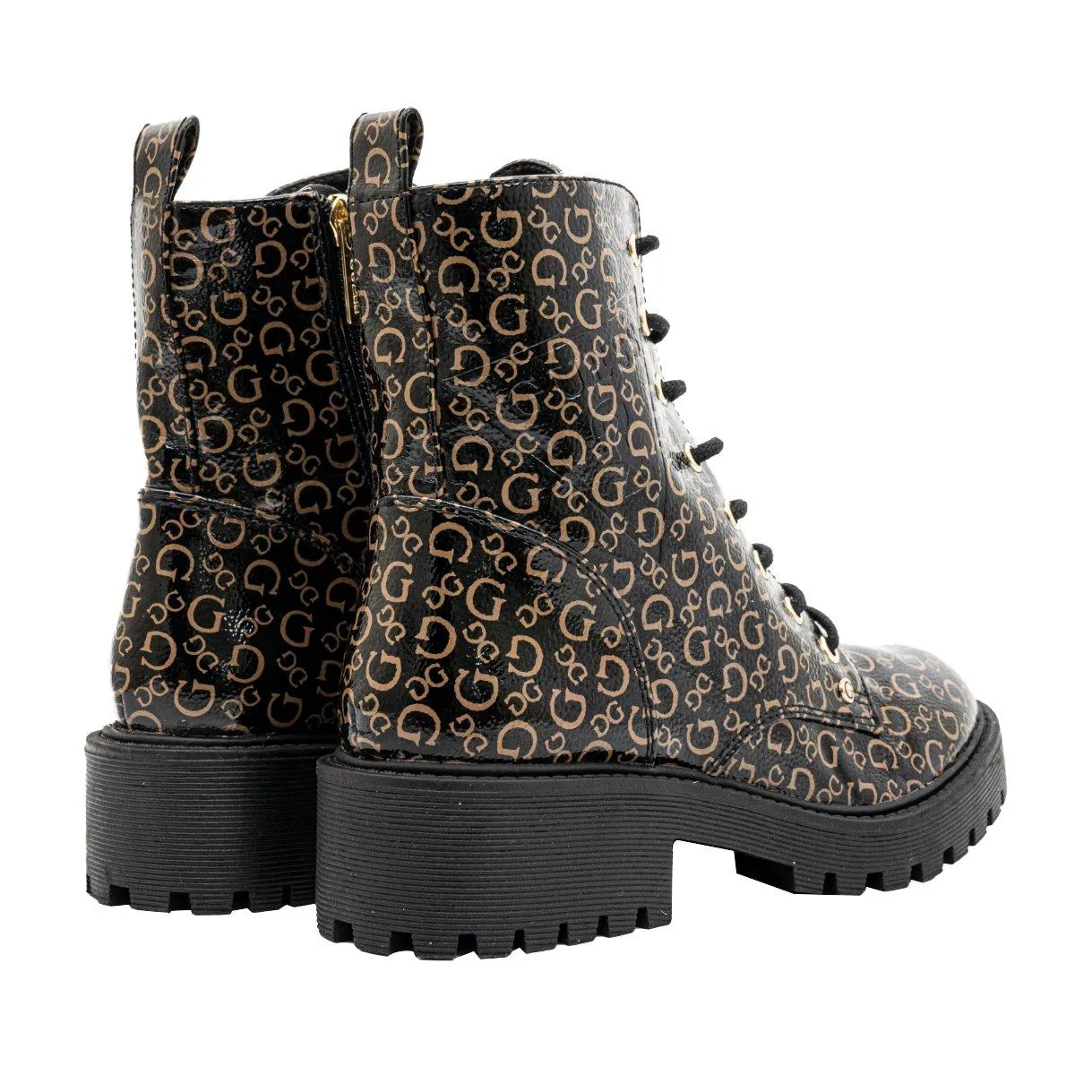 Guess Platform Ankle Boots Leather Black Colour For Women