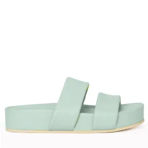 Hallie Light Green Leather
