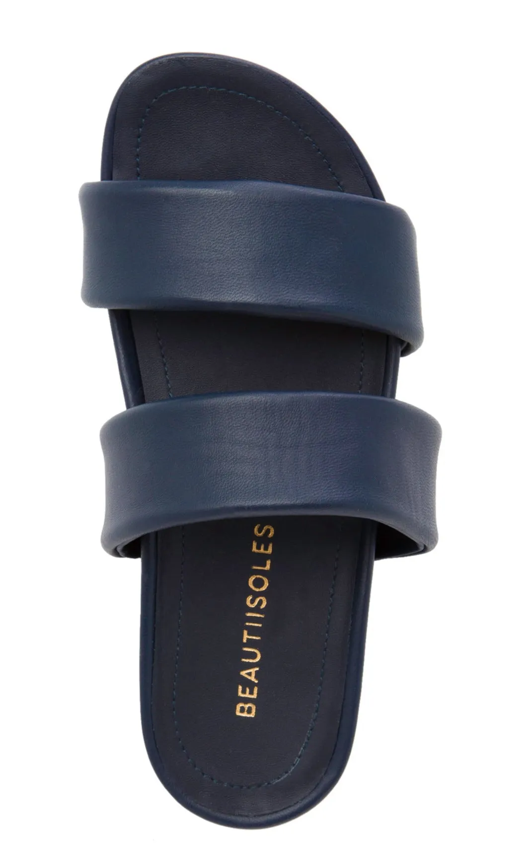 Hallie Navy Leather Sandal