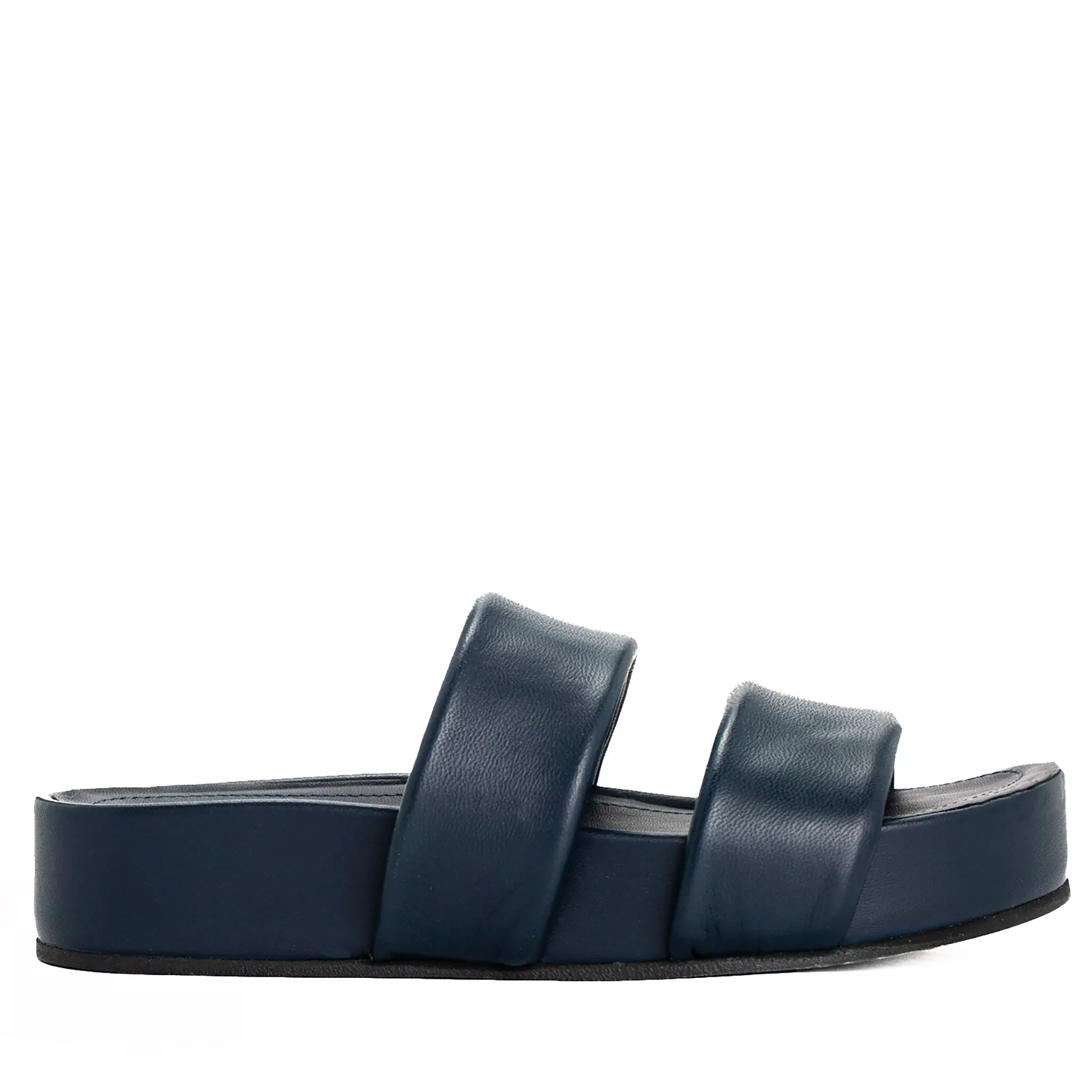 Hallie Navy Leather Sandal