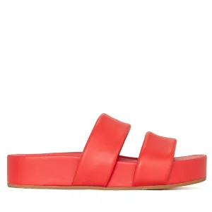 Hallie Red Leather