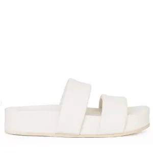 Hallie White Leather
