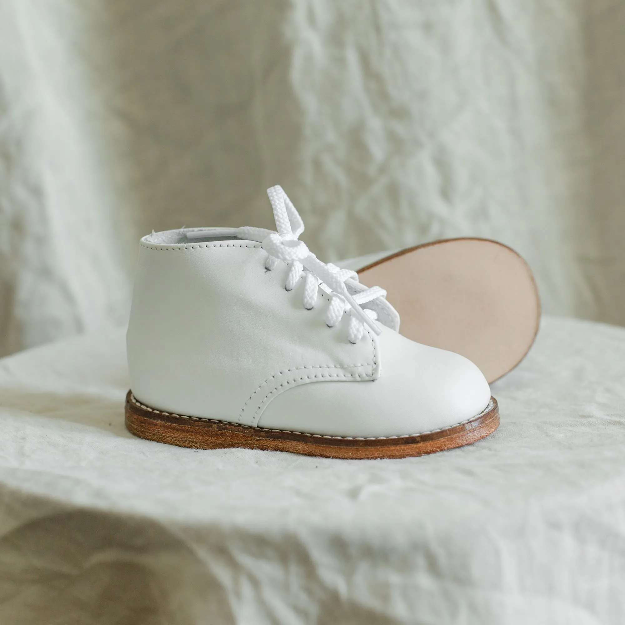 Henry First Walker | White (Leather Sole)