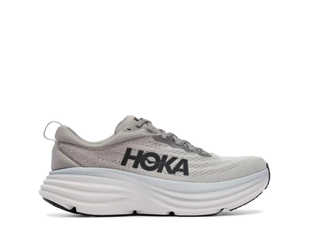 'HOKA' Men's Bondi 8 - Sharkskin / Harbor Mist (Wide)
