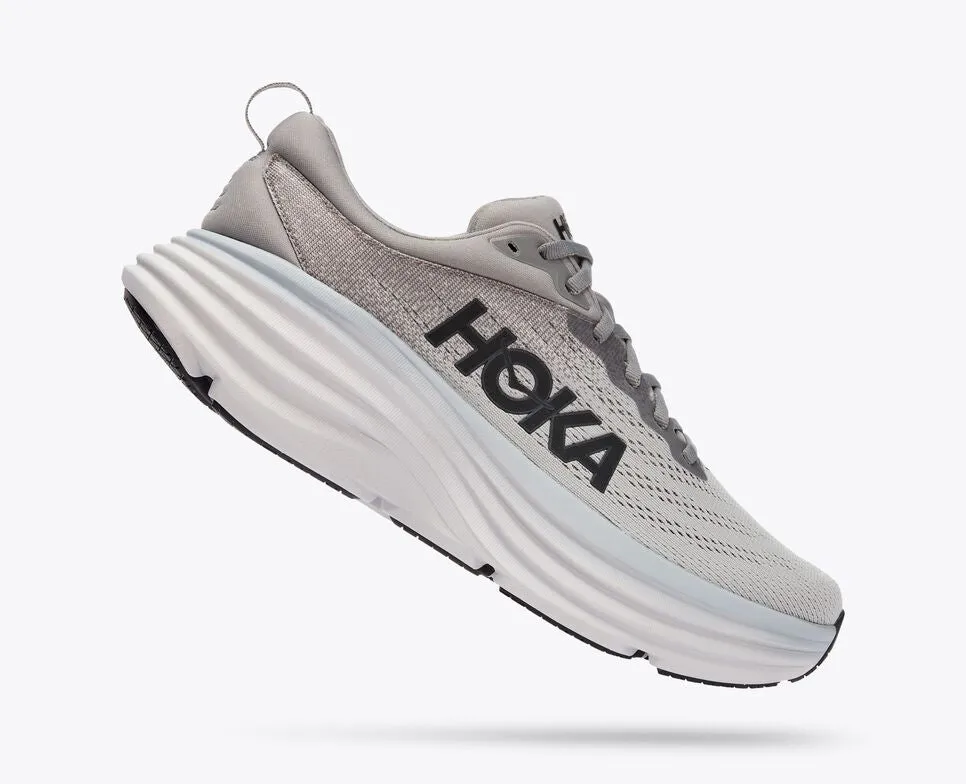 Hoka Mens Bondi 8 Wide- Sharkskin/Harbor Mist (1127953-SHMS)