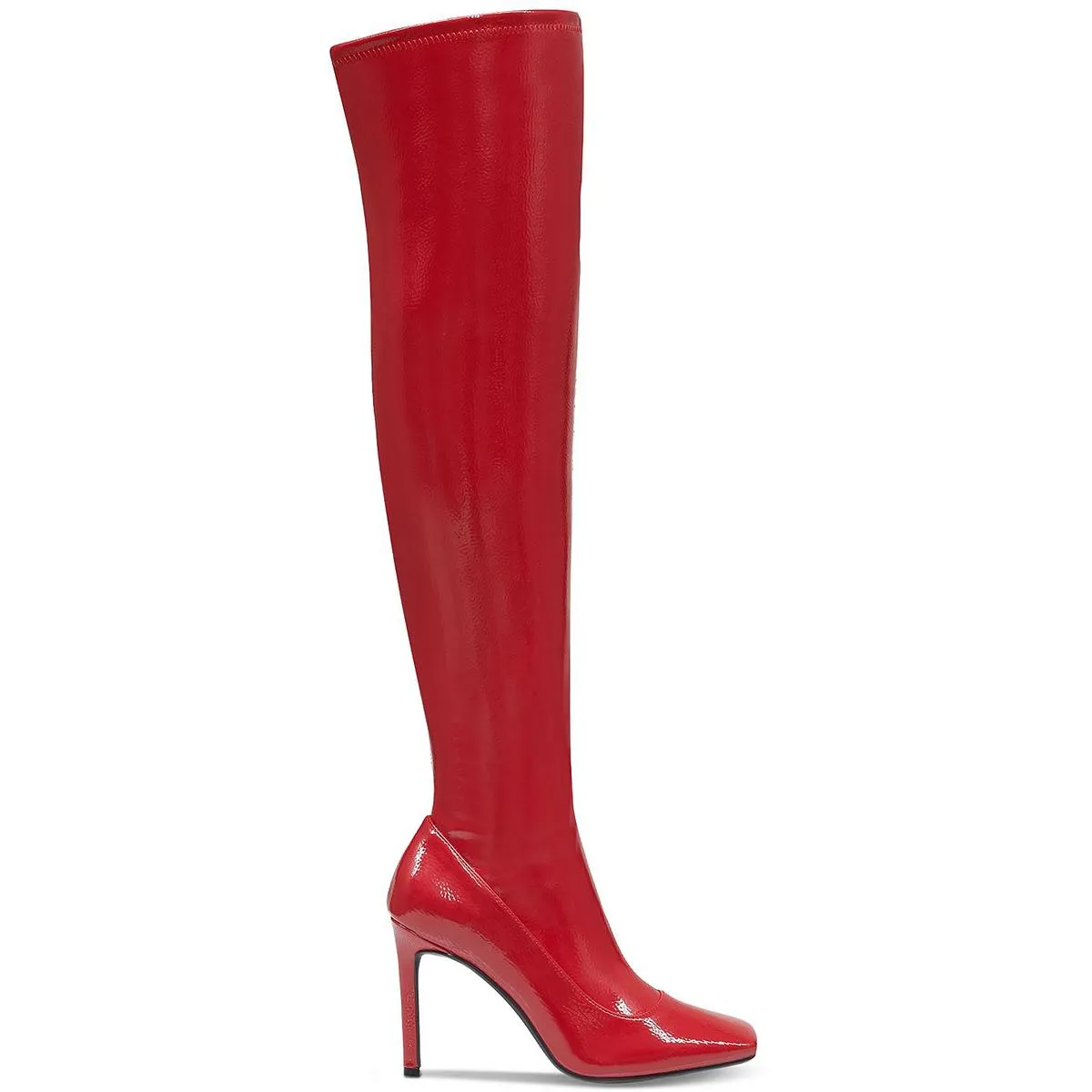 INC Womens Keenah Patent Square Toe Thigh-High Boots