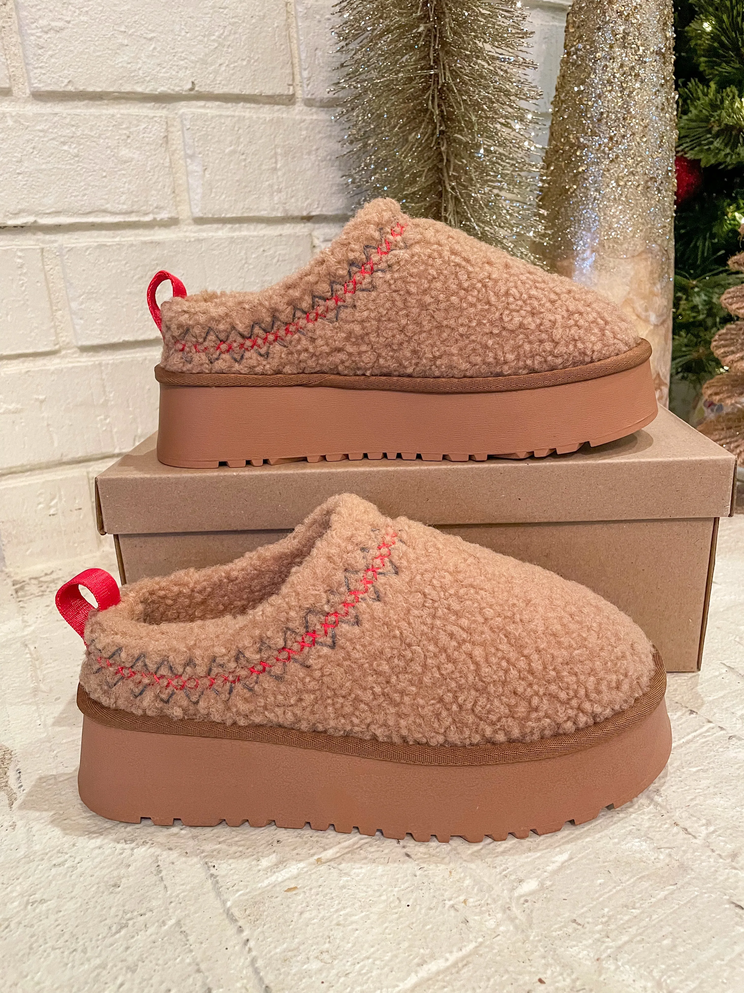 Isaac Platform Sherpa Slippers