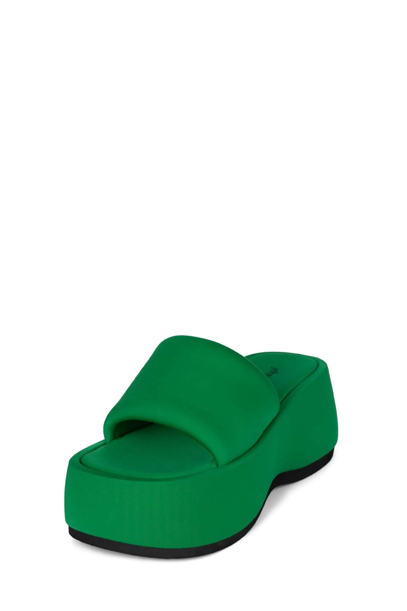 Jeffrey Campbell Txt-Me Platform Slide in Green Neoprene