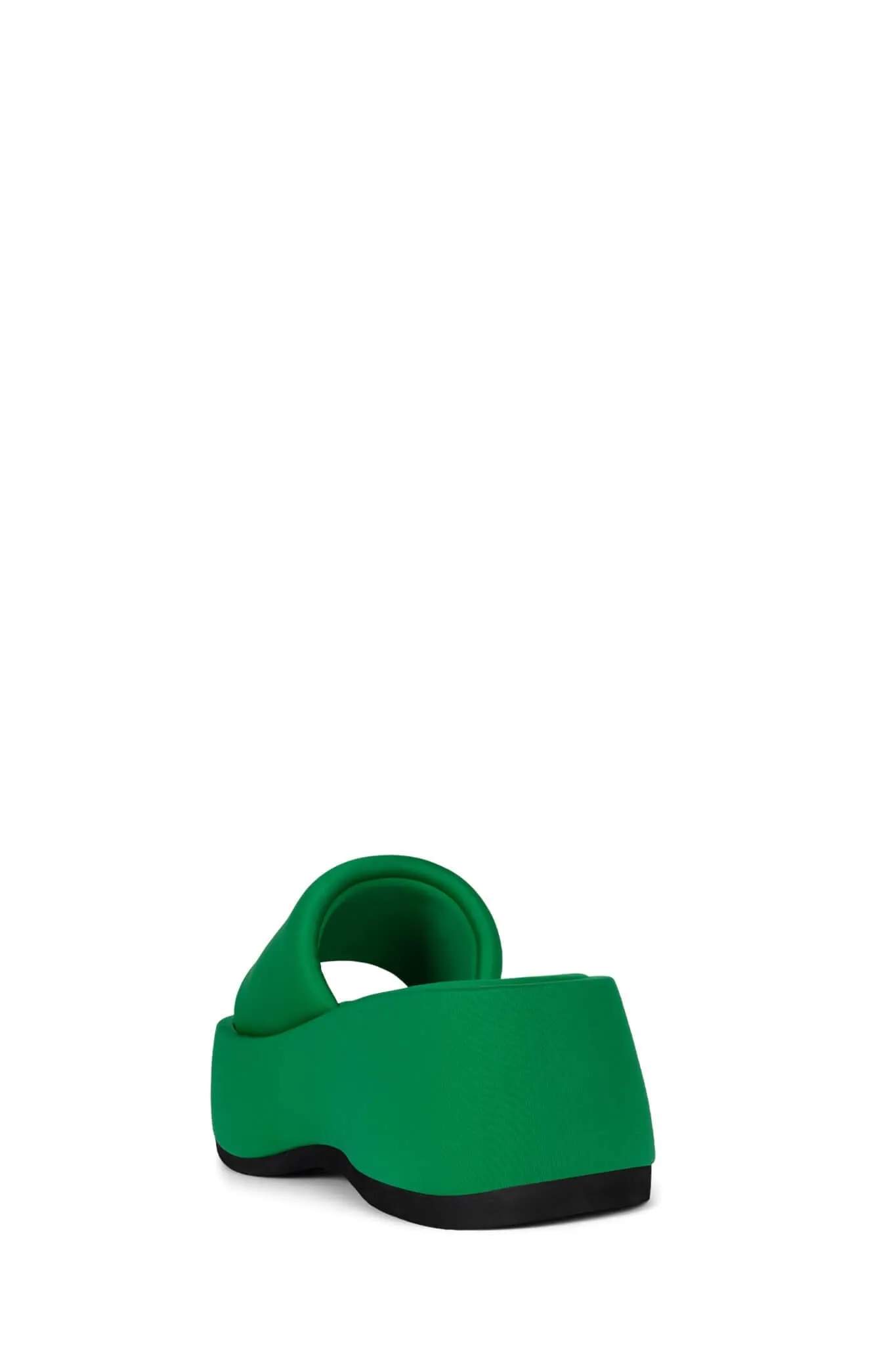 Jeffrey Campbell Txt-Me Platform Slide in Green Neoprene
