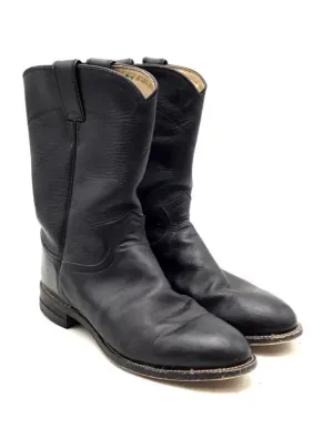 Justin Boots Men's 3133 Black Round Toe Cowboy Western Boots - Size 8.5D