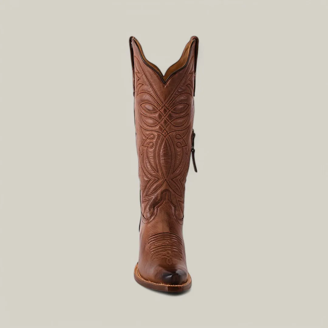 Kellie Clayton Brown Lether Sole - Tall Shaft - Snip Toe