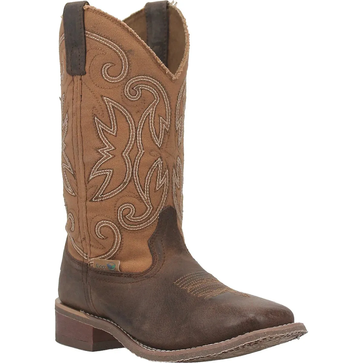'Laredo' Women's 11" Caney Western Square Toe - Brown / Tan