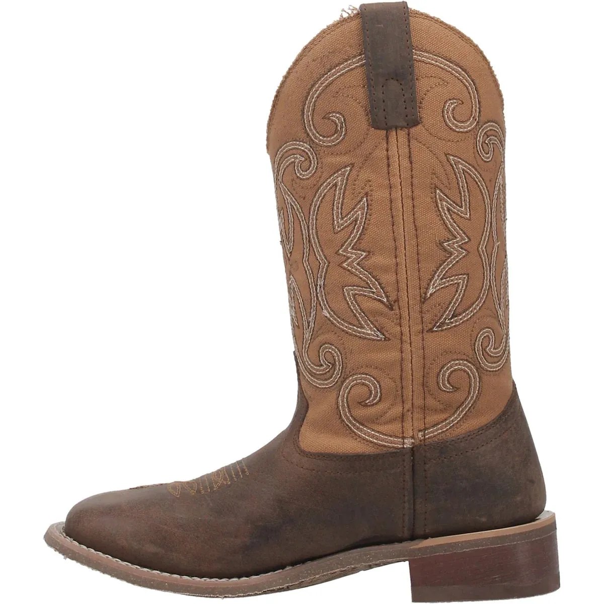 'Laredo' Women's 11" Caney Western Square Toe - Brown / Tan