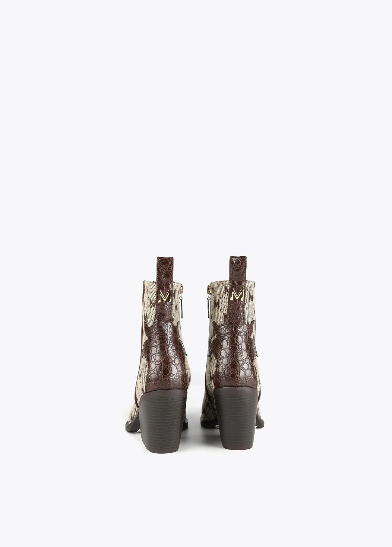 Logo cowboy ankle boots