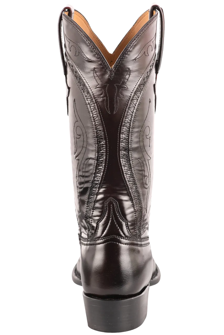 Lucchese Gavin Goat Cowboy Boots - Black Cherry