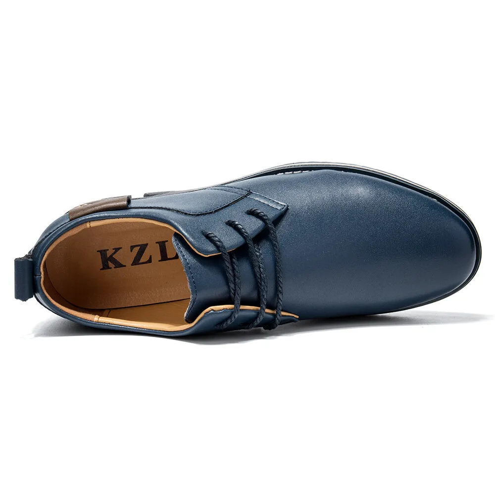 Men's Casual Shoes Pure Color Microfiber Leather Non-Slip Leisure Driving Shoes