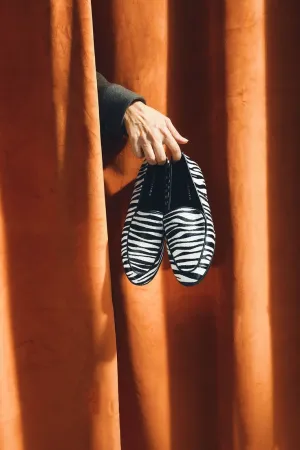 Mocassins En Cuir Vonga - Noir Et Blanc