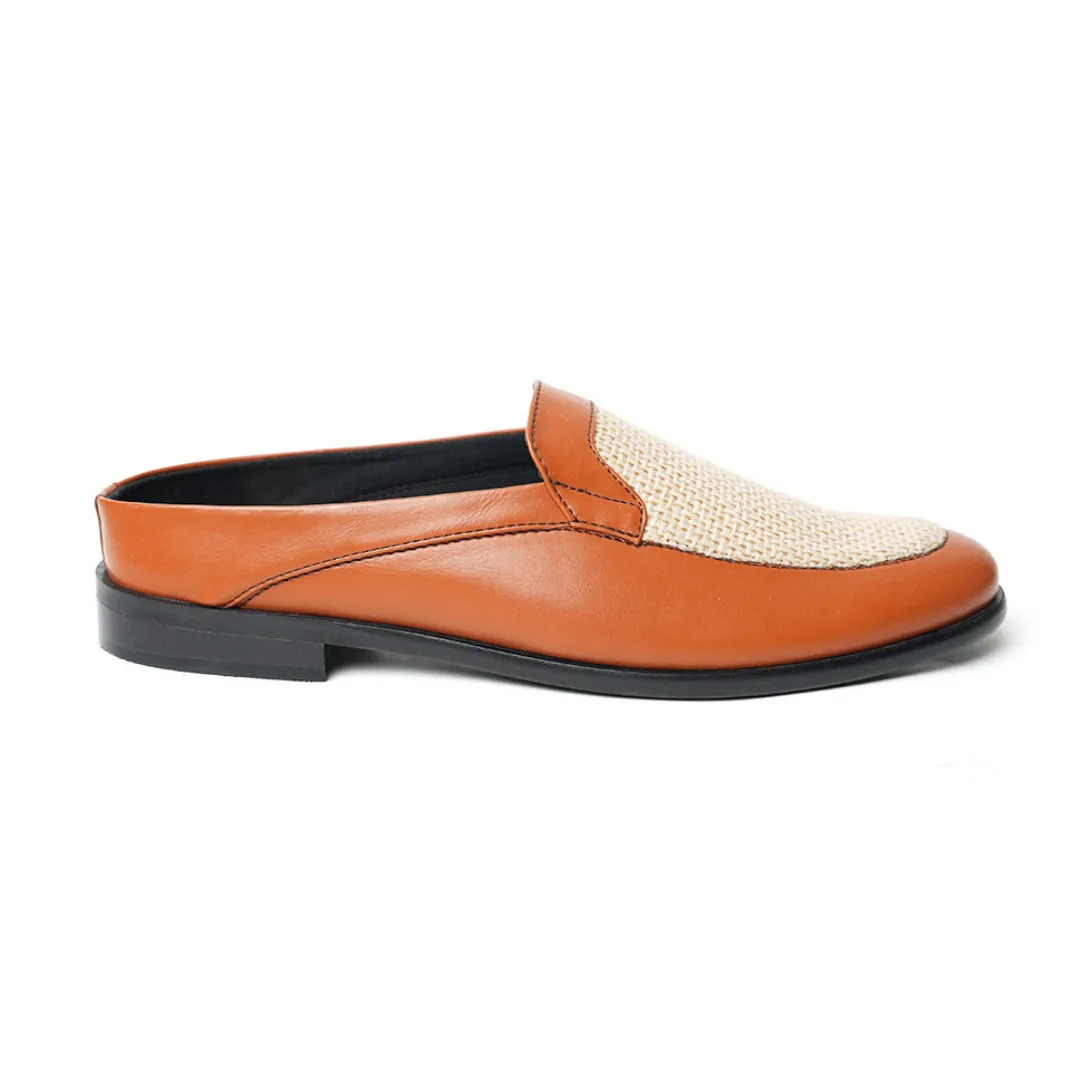 Monkstory Half Mule Shoes - Tan/Beige
