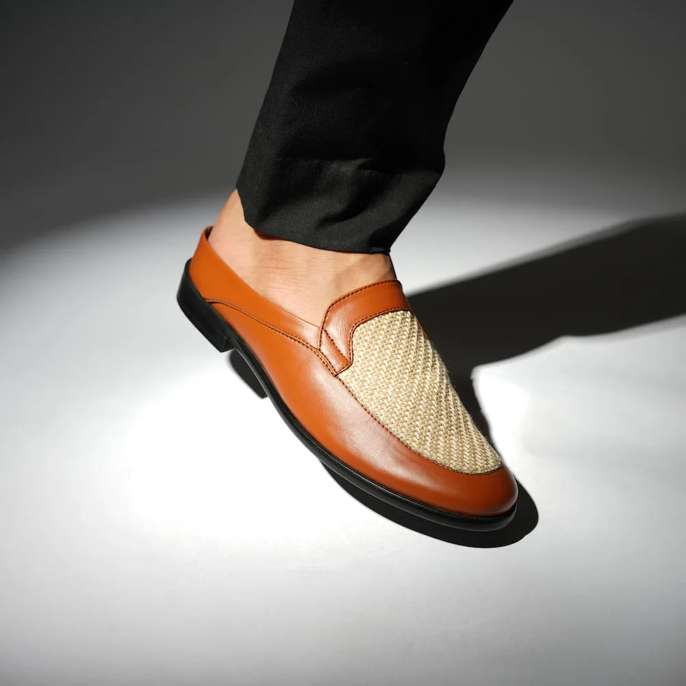 Monkstory Half Mule Shoes - Tan/Beige