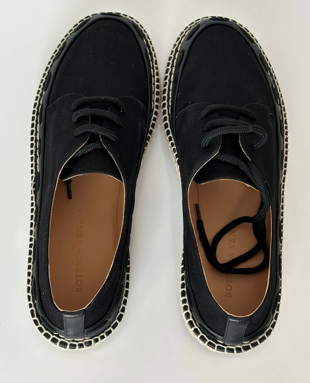 NIB $620 Bottega Veneta Men's Slip-on Espadrilles Shoes Black 12 US (45) 578267