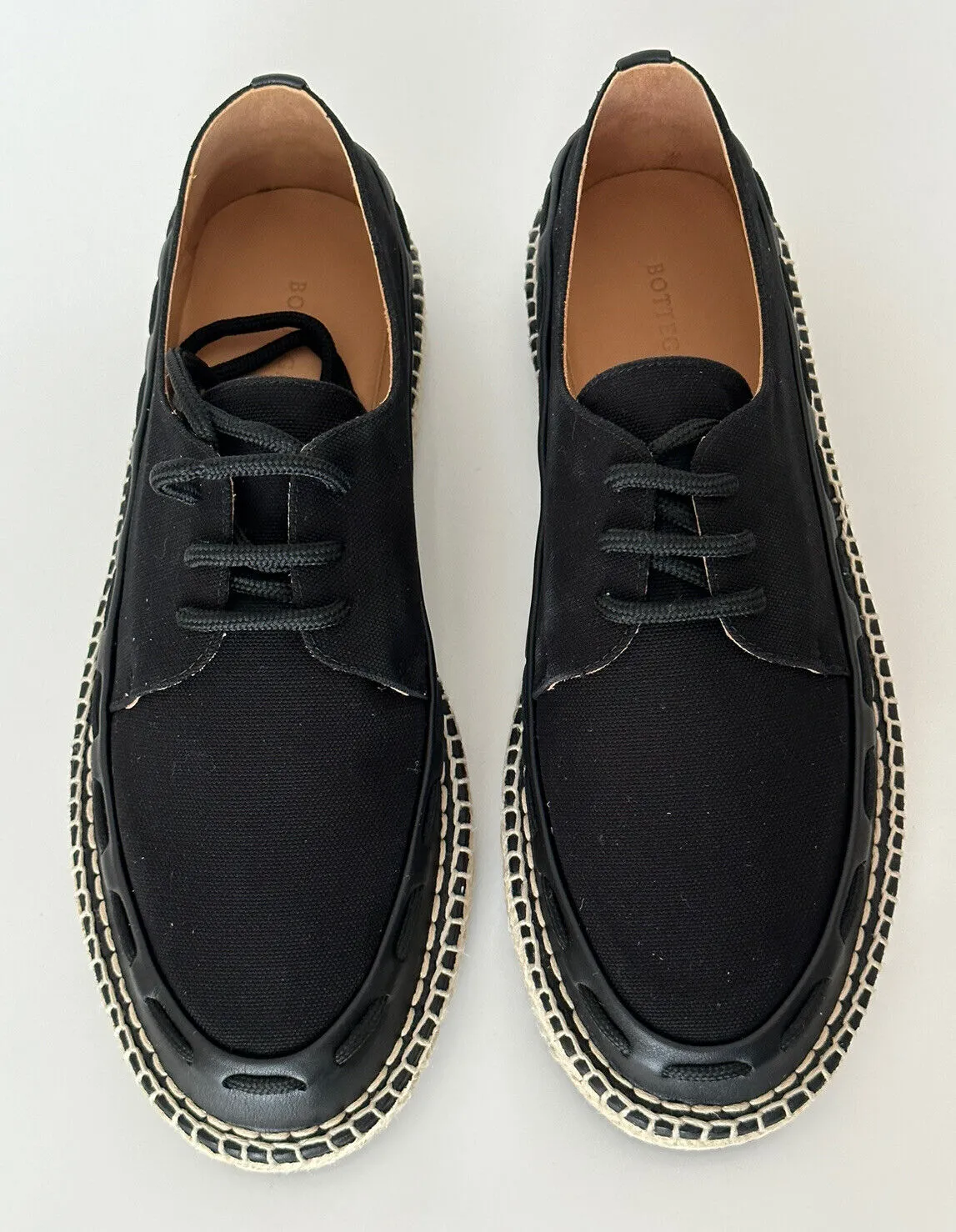 NIB $620 Bottega Veneta Men's Slip-on Espadrilles Shoes Black 12 US (45) 578267