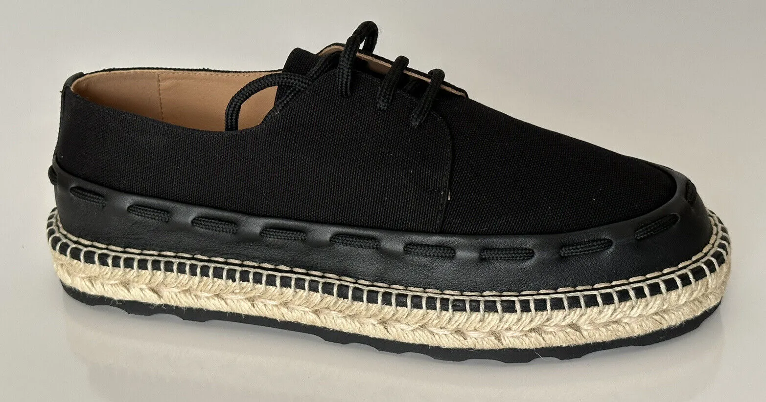 NIB $620 Bottega Veneta Men's Slip-on Espadrilles Shoes Black 12 US (45) 578267