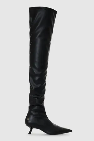Over The Knee Hilda Boots - Black