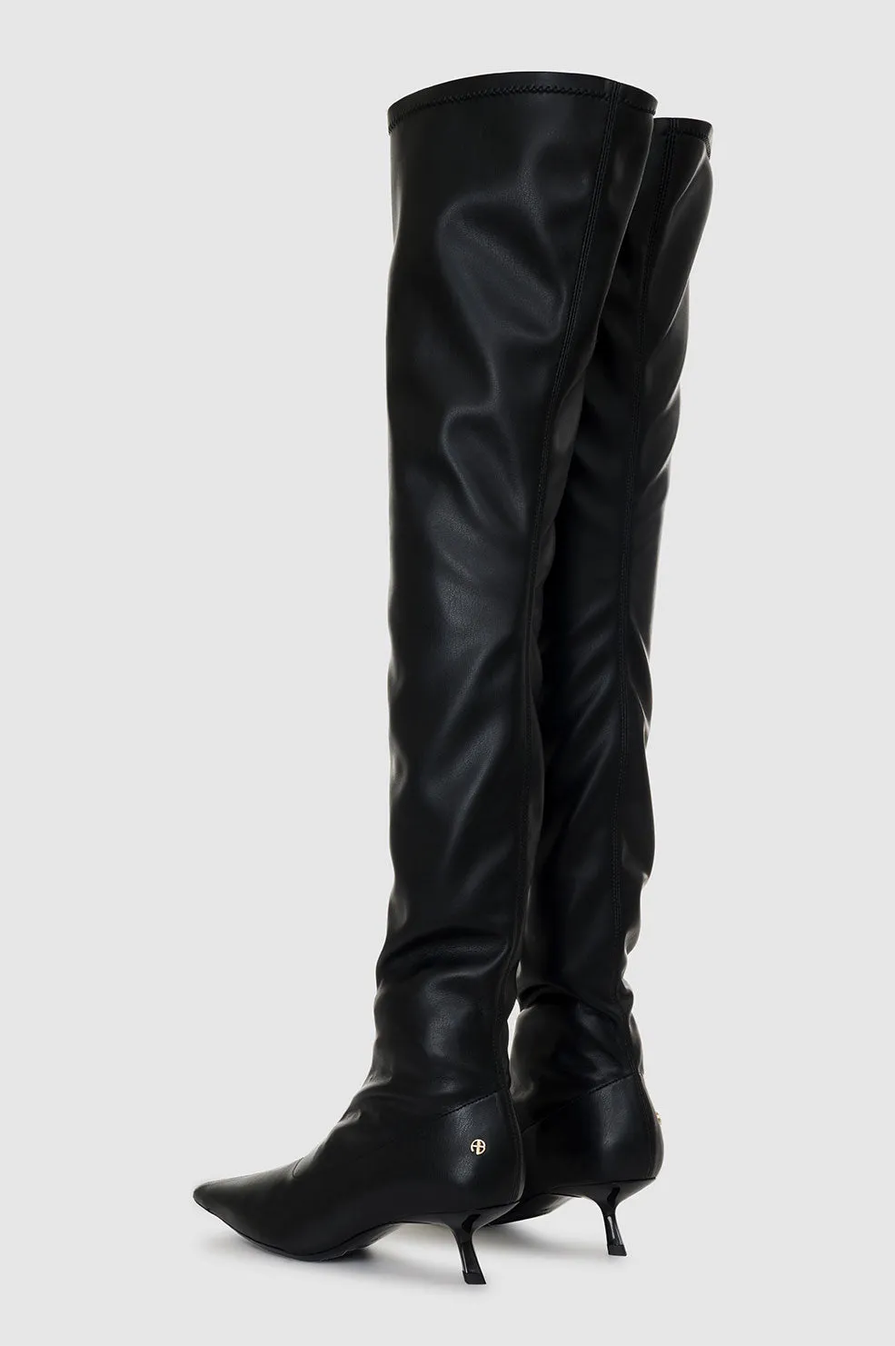 Over The Knee Hilda Boots - Black